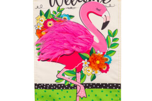 FLORAL FLAMINGO [APPLIQUE LINEN]
