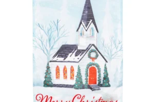 WINTER CHURCH GARDEN FLAG [APPLIQUE]