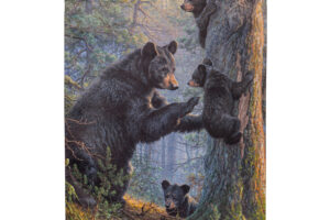 BEAR FAMILY [SATIN GARDEN FLAG]