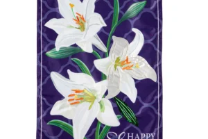 EASTER LILY [APPLIQUE GARDEN FLAG]