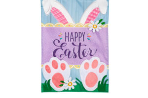 HAPPY EASTER BUNNY [APPLIQUE GARDEN FLAG]