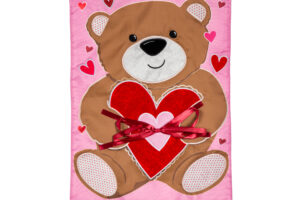 VALENTINE'S BEAR [APPLIQUE GARDEN FLAG]
