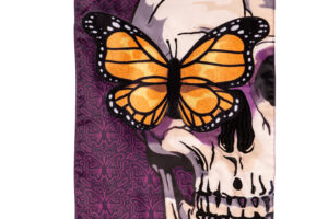 BUTTERFLY SKULL [APPLIQUE GARDEN FLAG]