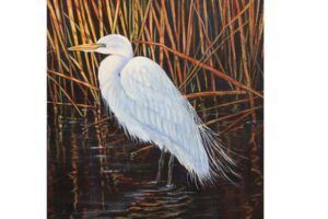 EGRET [SATIN HOUSE BANNER]