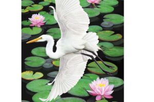 EGRET ELEGANCE [SATIN HOUSE BANNER]