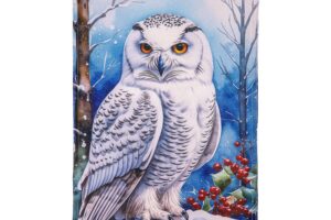 SNOW OWL [BURLAP HOUSE FLAGS]
