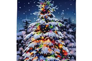 VIVID CHRISTMAS TREE [SATIN HOUSE BANNER]