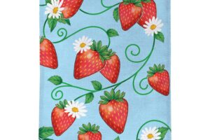 SWEET STRAWBERRIES [BURLAP GARDEN FLAG]